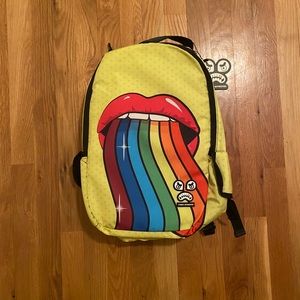 17” Rainbow Lips Designer Backpack